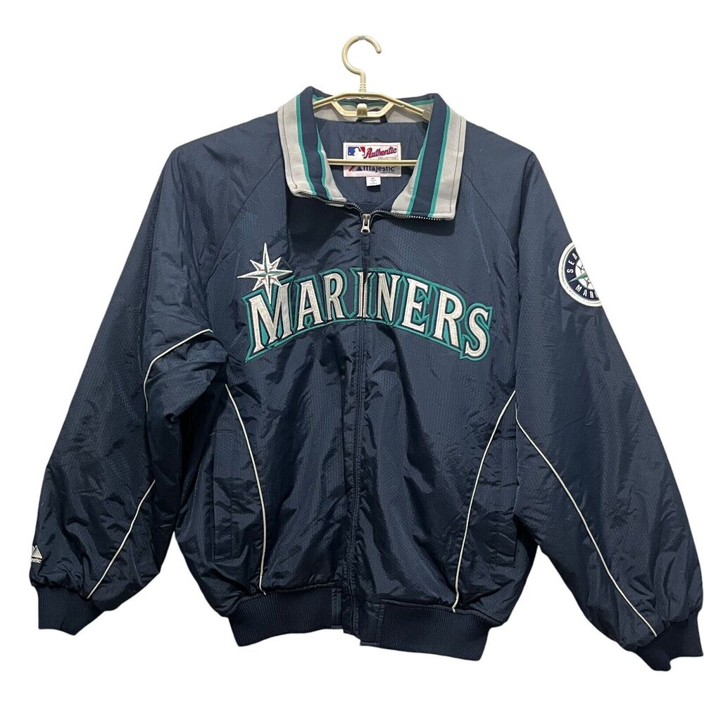 Majestic Mariner's Bomber Jacket Men Size XL Seattle Vintage 90s Fleece LIned